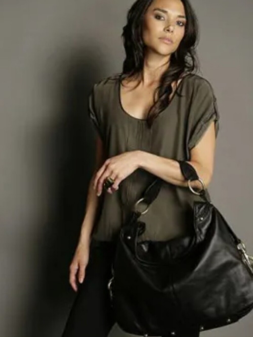 Rebecca Minkoff Black Leather Hobo Bag
